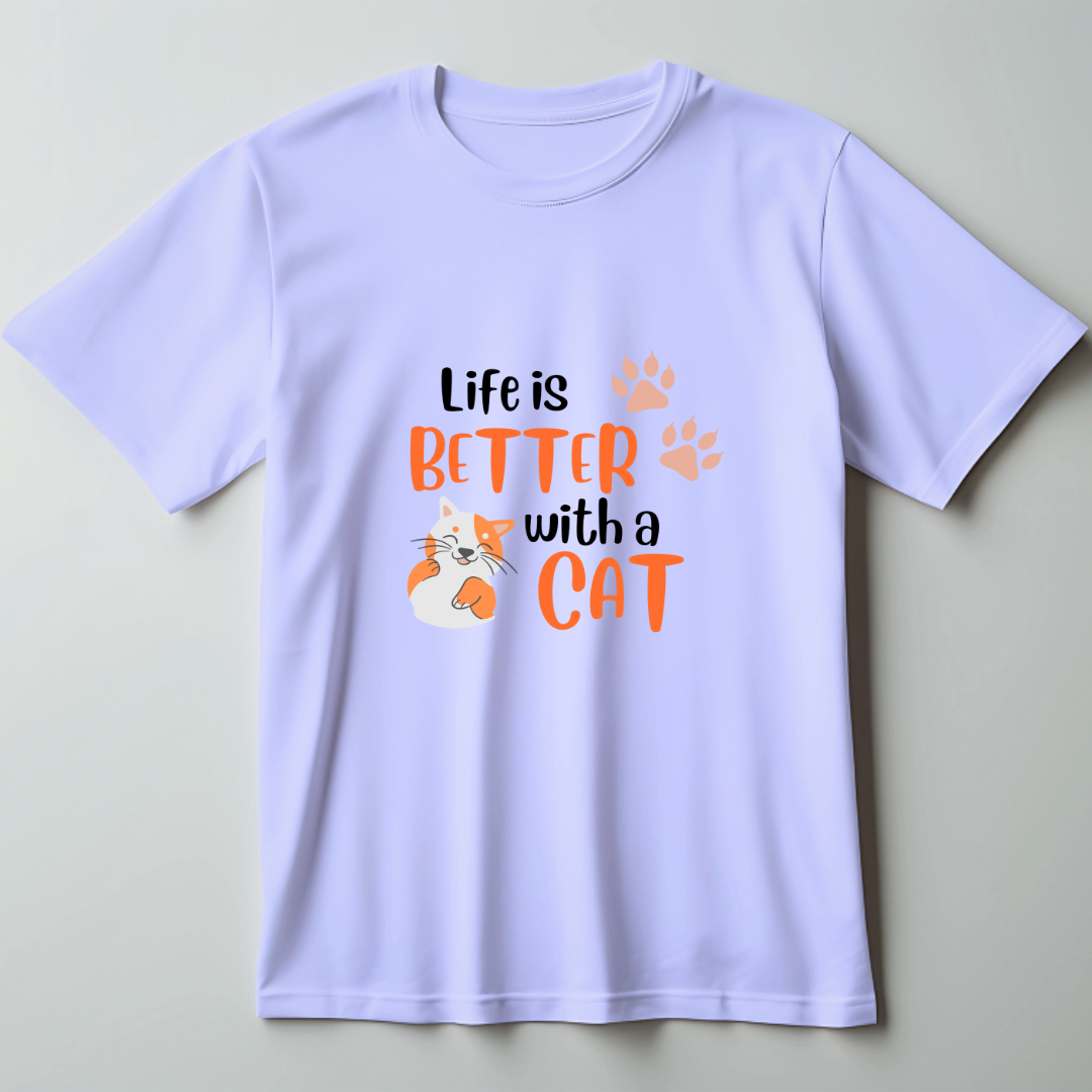 Life is Better with Cat T-Shirt - The Shophaul Designs