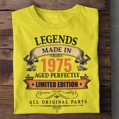 Legends Made in 1975 | 50 Years Birthday T-Shirt