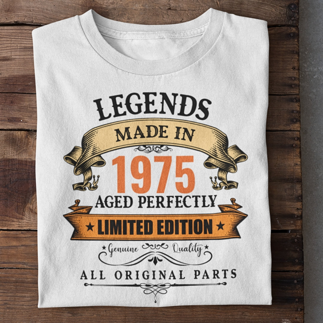 Legends Made in 1975 | 50 Years Birthday T-Shirt