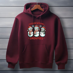 Chilling with Snowmies Christmas Pullover Hoodie - Unisex