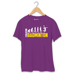 Badminton Evolution T-Shirt  Purple-XXL