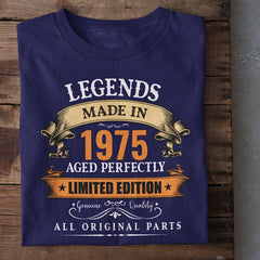 Legends Made in 1975 | 50 Years Birthday T-Shirt