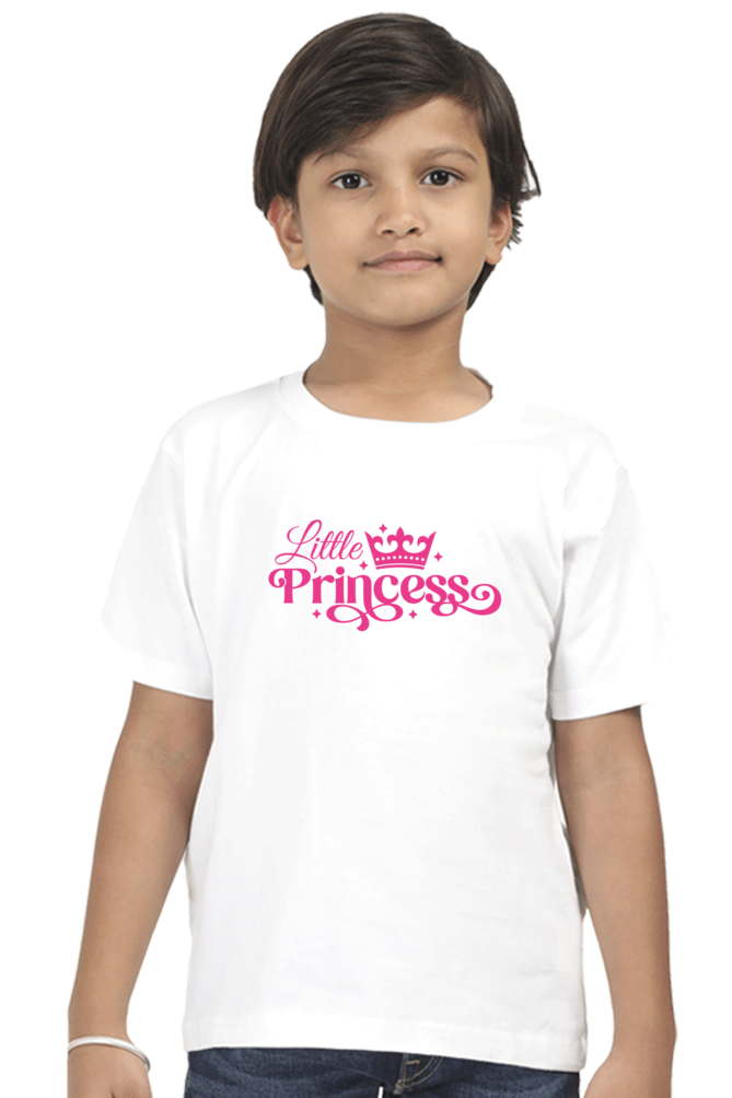 Kids Little Princess T-Shirt  White-5Yrs