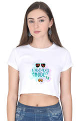 Vacay Mode Crop Top  White-XXL