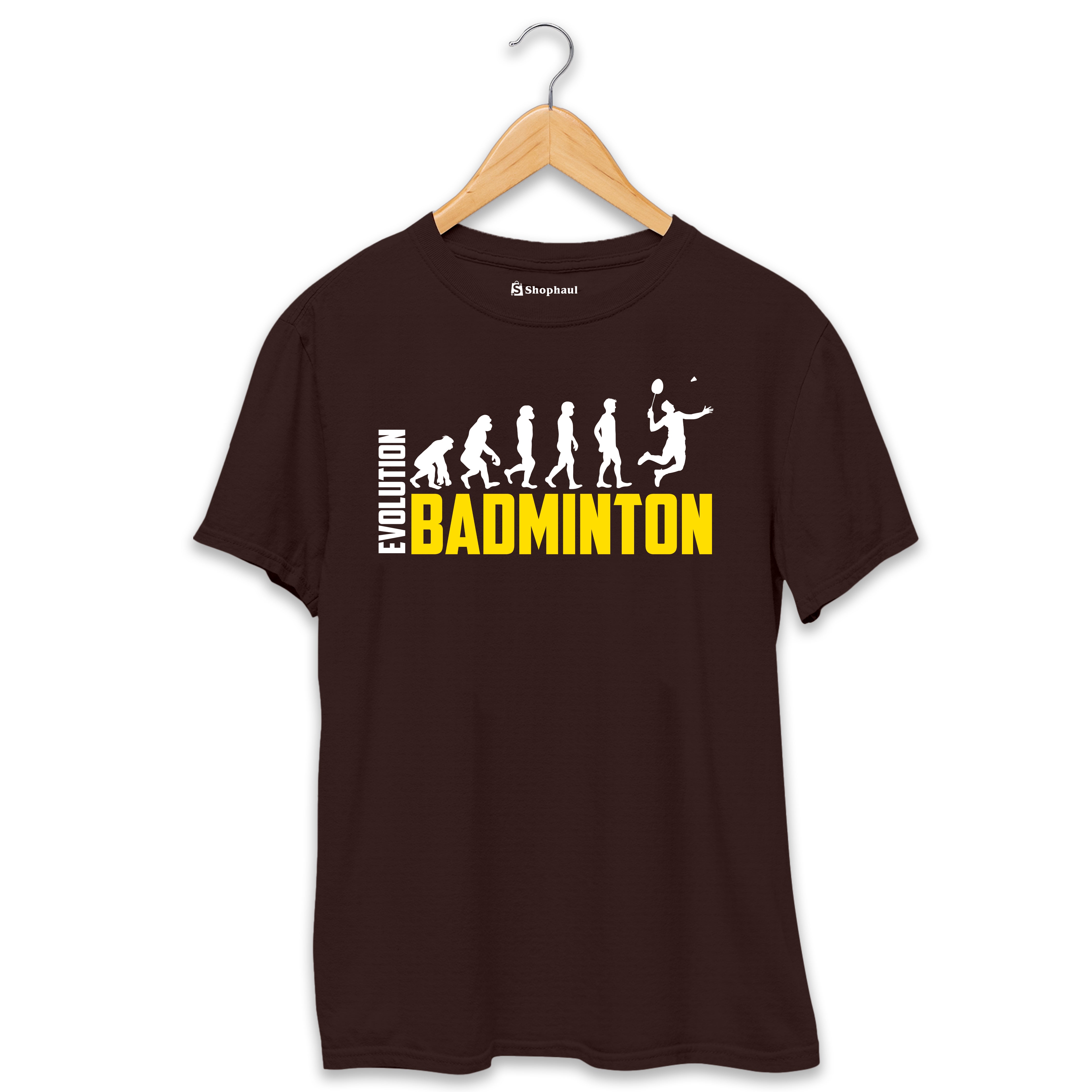 Badminton Evolution T-Shirt  Coffee-Brown-XXL