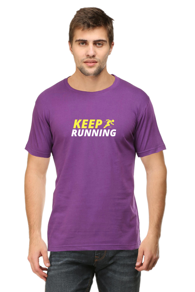 Keep Running T-Shirt  Purple-L