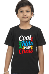 Kids Cools Kids Play Chess T-Shirt  Black-13Yrs