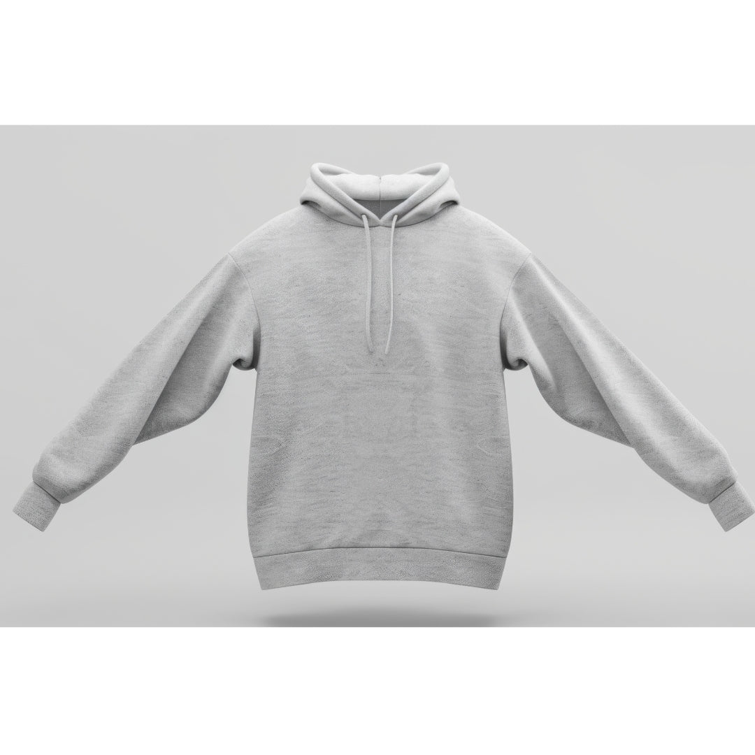 Unisex Plain Hoodie - Grey Melange - The Shophaul Designs