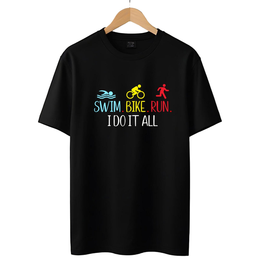 Swim Bike Run Triathlon T-Shirt - The Shophaul Designs