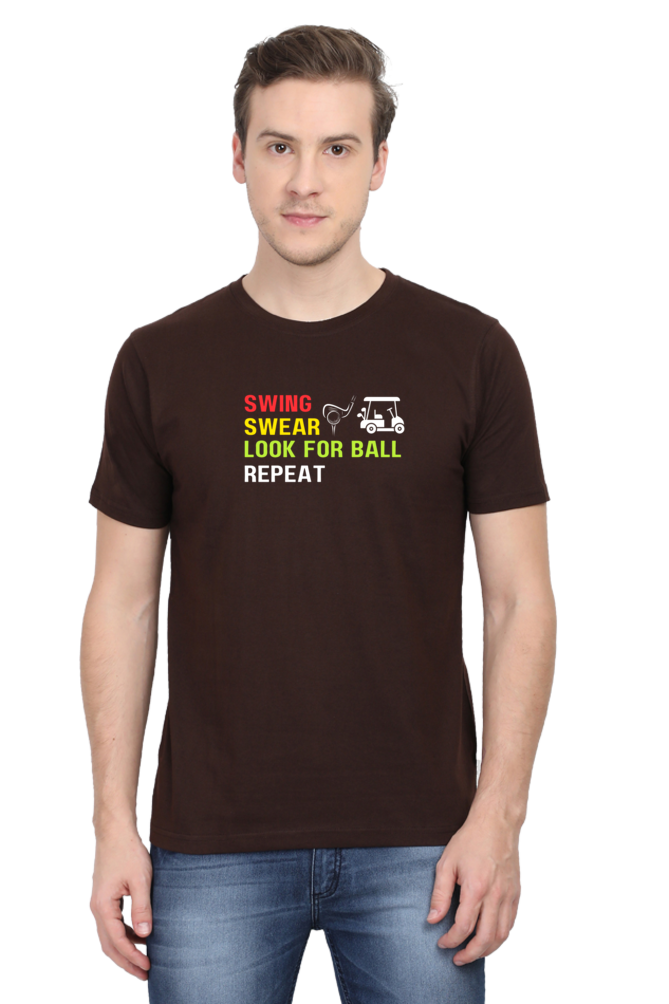 Swing Swear Golf Repeat T-Shirt - The Shophaul Designs