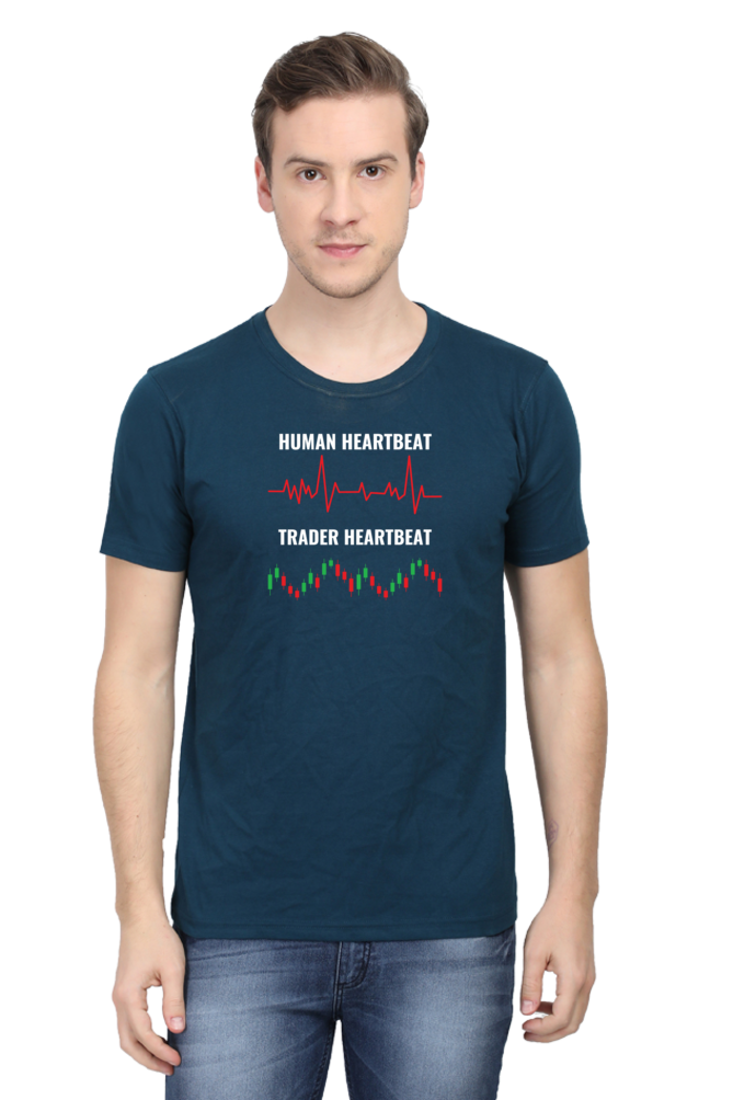 Human Vs Trader Heartbeat Stock Market T-Shirt - The Shophaul Designs