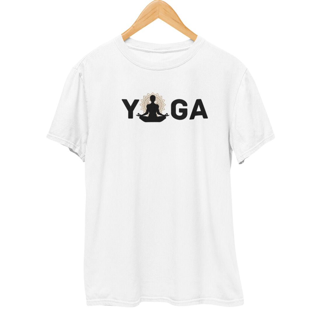 Yoga Asana T-Shirt  White for Ladies -XXL