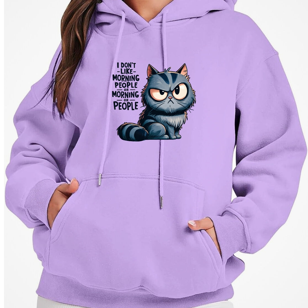 I don't like morning people cat Hoodie