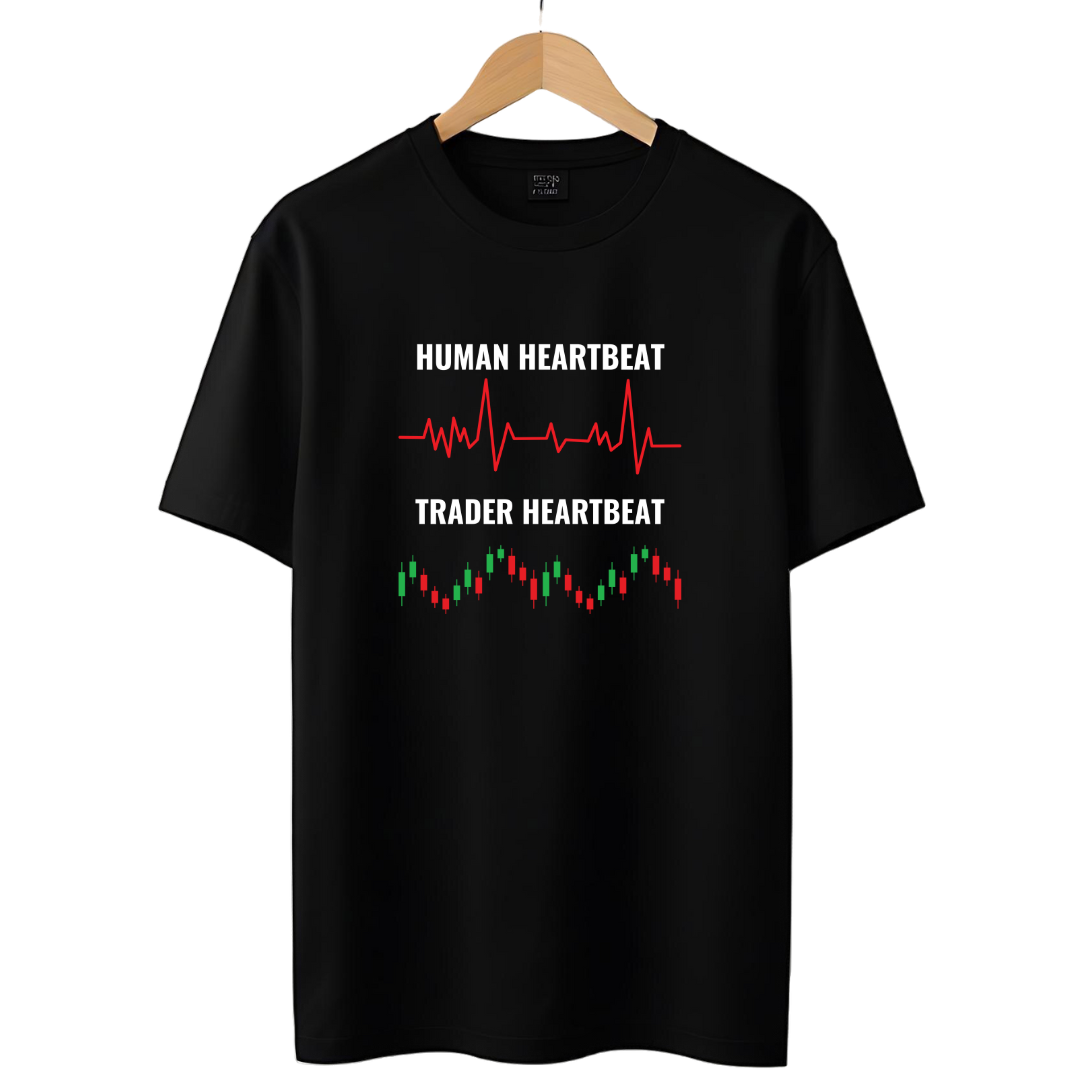 Human Vs Trader Heartbeat Stock Market T-Shirt - The Shophaul Designs