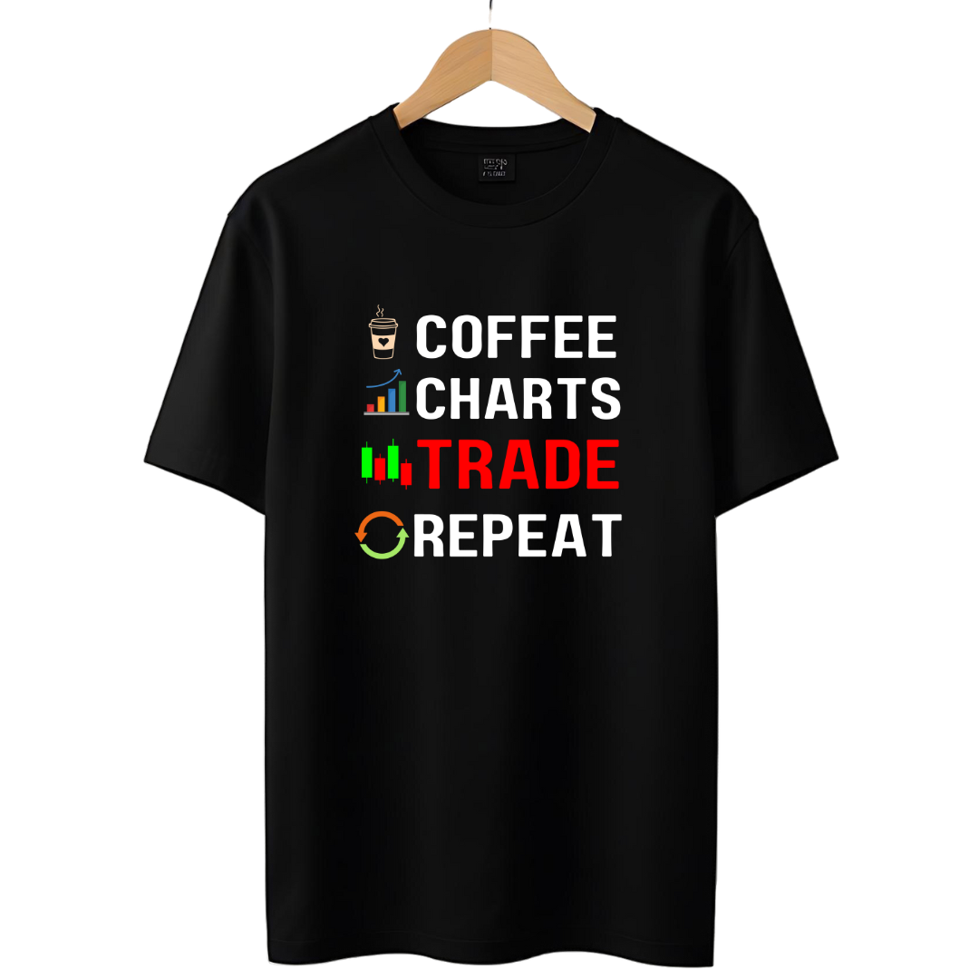 Coffee Trade Repeat Stock Market T-Shirt - The Shophaul Designs