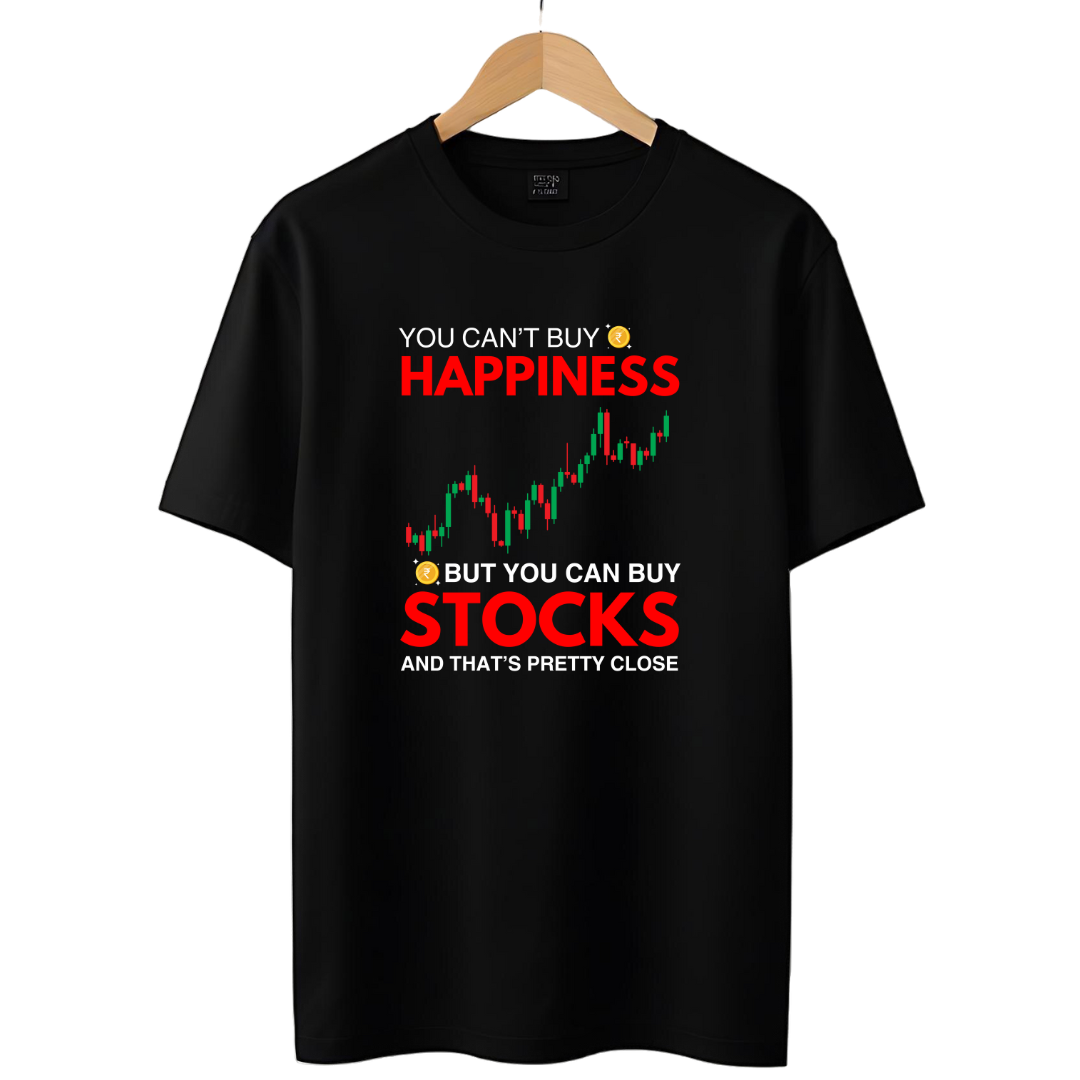 You Can't Buy Happiness Stock Market T-Shirt - The Shophaul Designs