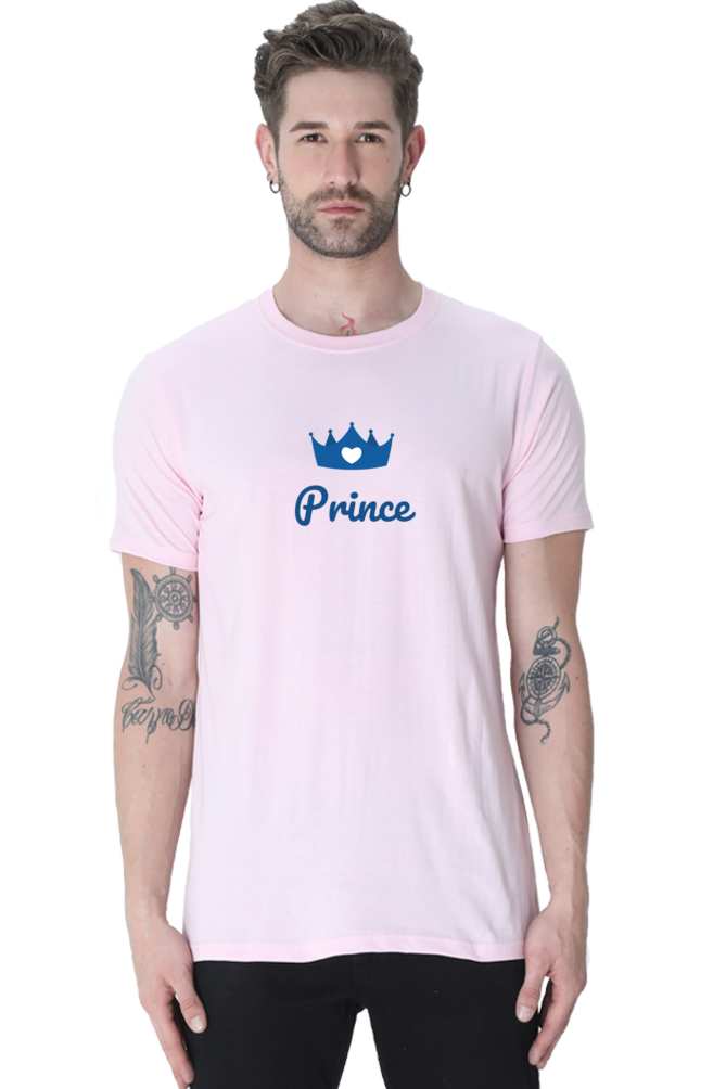 Prince Couple T-Shirt  Light-Baby-Pink-XXL