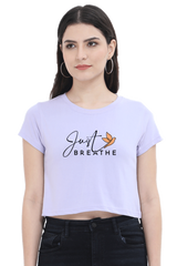 Just Breathe Crop Top  Lavender-XXL