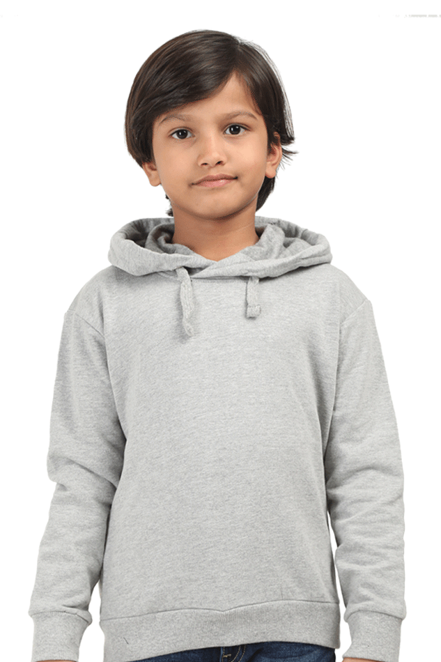 Kids Hooded Sweatshirt - Grey Melange 