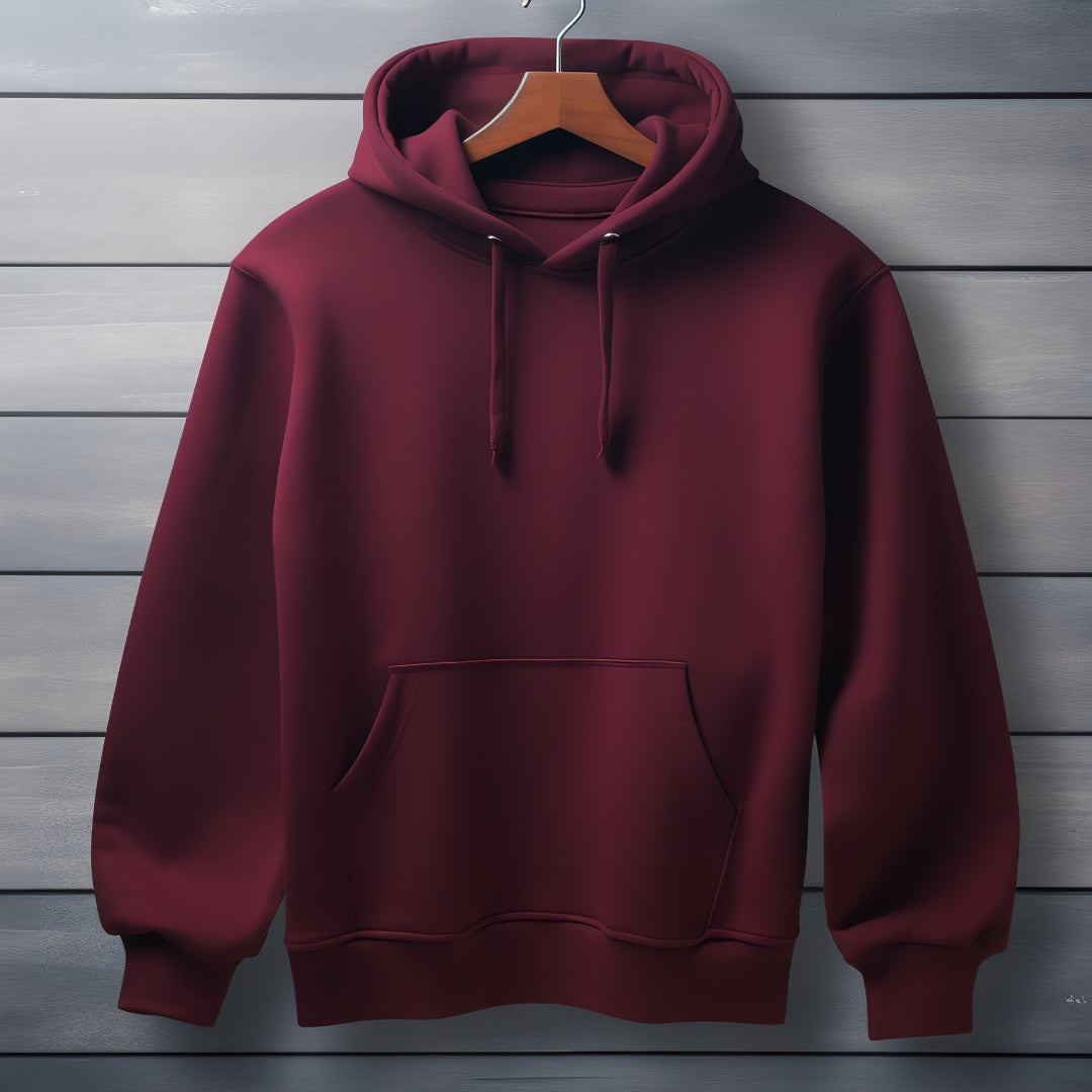 Maroon hoodie sweatshirt plain