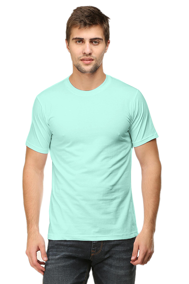 Mint Round Neck Plain T-Shirt 