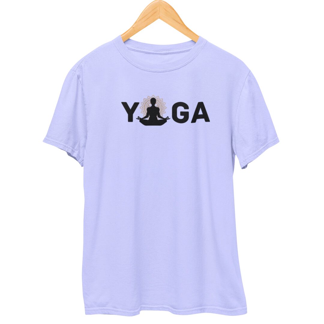 Yoga Asana T-Shirt  Lavender-XXL