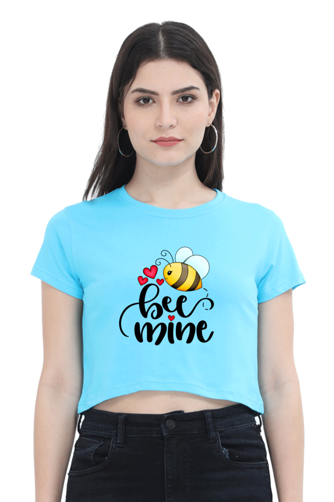 Bee Mine Crop Top  SkyBlue-XXL