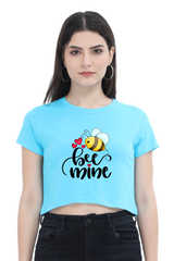 Bee Mine Crop Top  SkyBlue-XXL