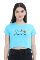 Just Breathe Crop Top  SkyBlue-XXL