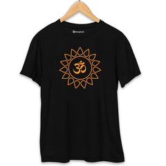 Om Rangoli Yoga T-Shirt  Black-XXL