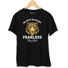 No Guts No Glory Fearless Tiger T-Shirt  Black-XXL