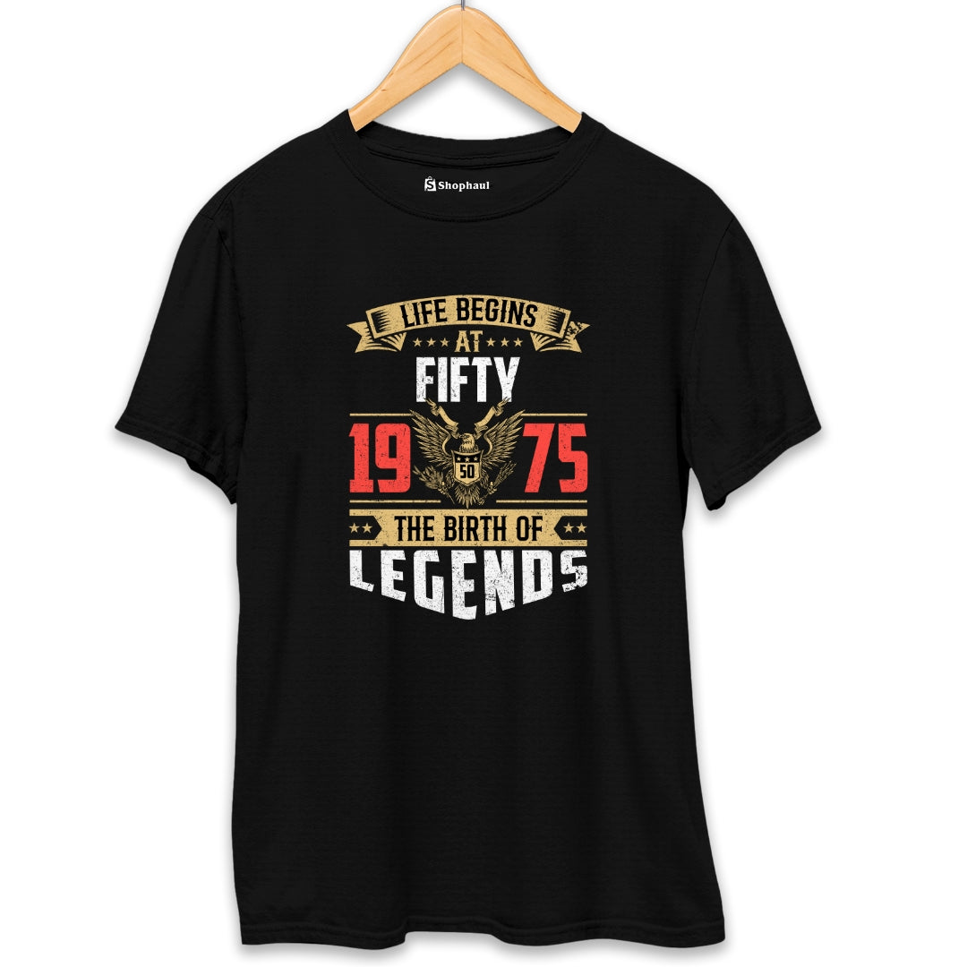 Life Begins at 50 Birthday T-Shirt