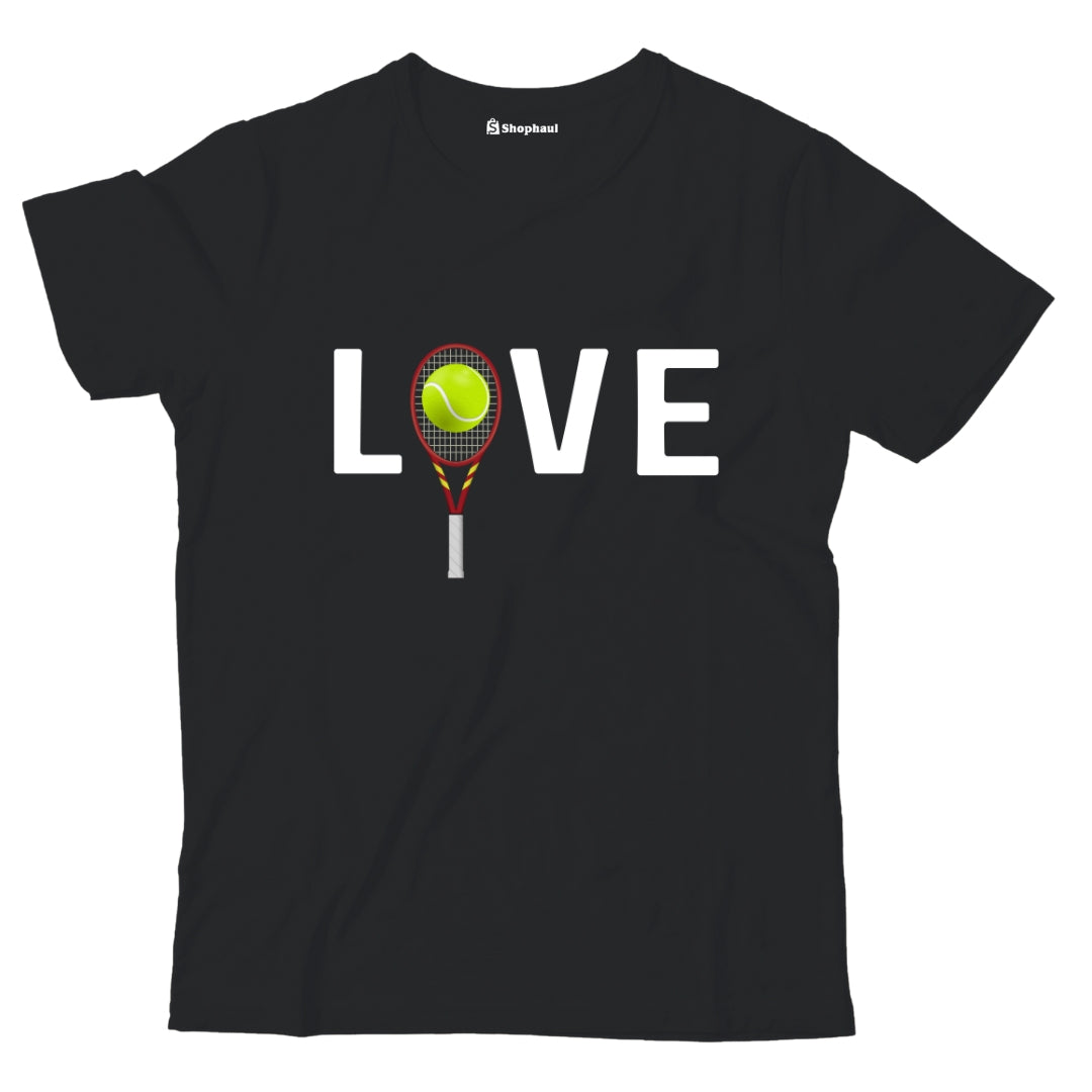 Kids Love Tennis T-Shirt  Black-13Yrs