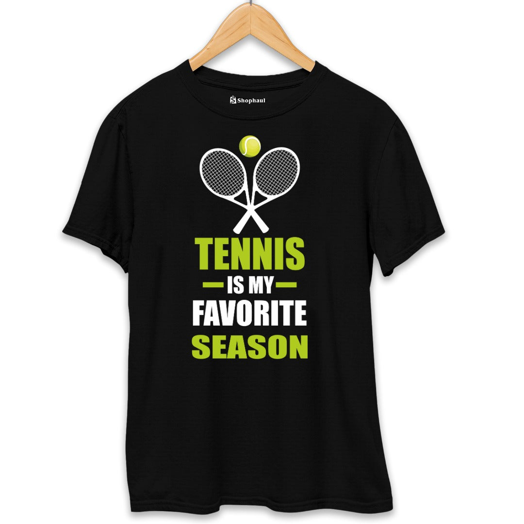 Tennis is my Favorite Season T-Shirt  Black-XXL