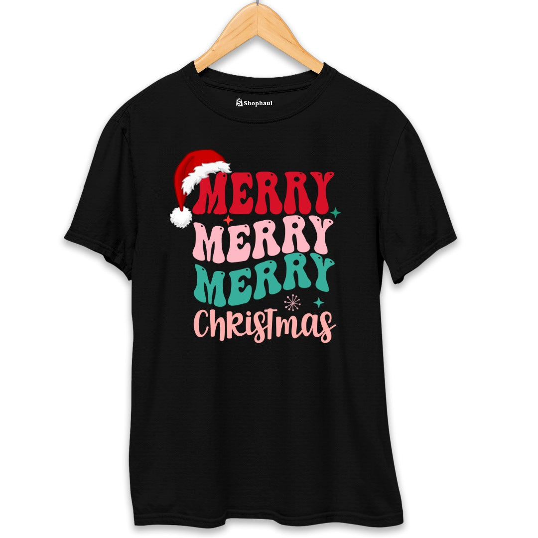 Merry Christmas T-Shirt  Black-XXL