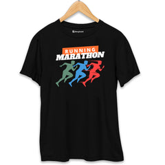 Running Marathon T-Shirt  Black-XXL