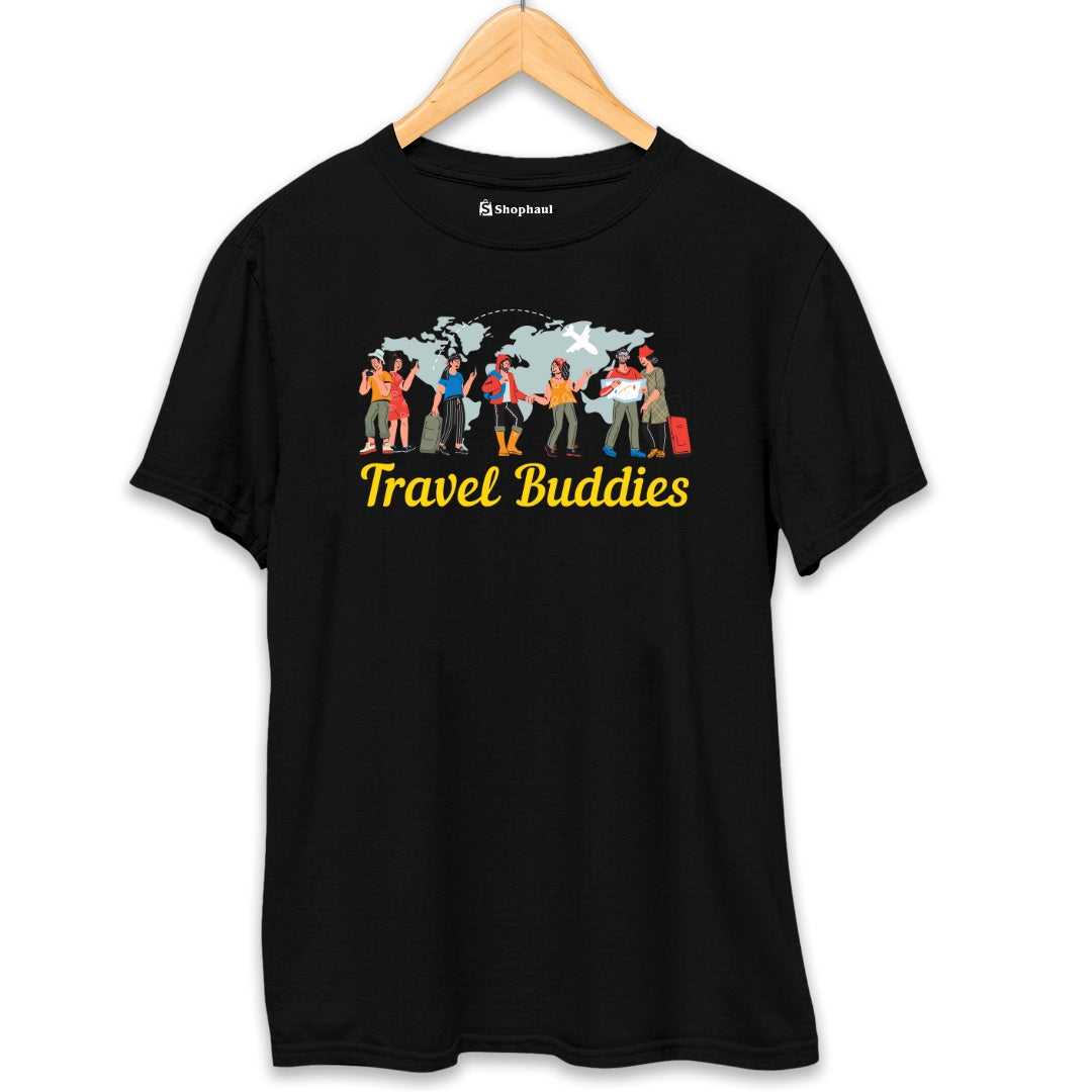 Travel Buddies T-Shirt  Black-XXL