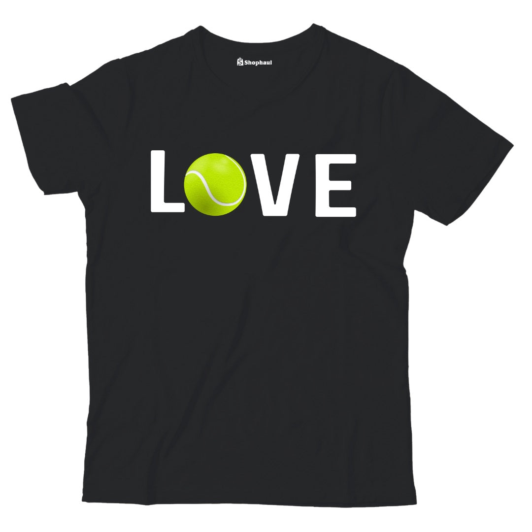 Kids Love Tennis T-Shirt  Black-13Yrs