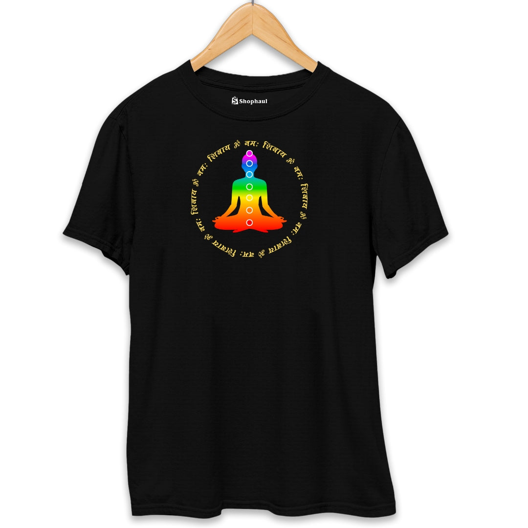 Om Namah Shivaya Yoga T-Shirt  Black-XXL