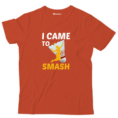 Kids I came to Smash Badminton T-Shirt  Brick-Red-13Yrs