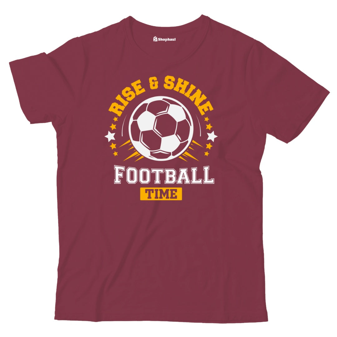 Kids Rise and Shine Football T-Shirt  Maroon-13Yrs