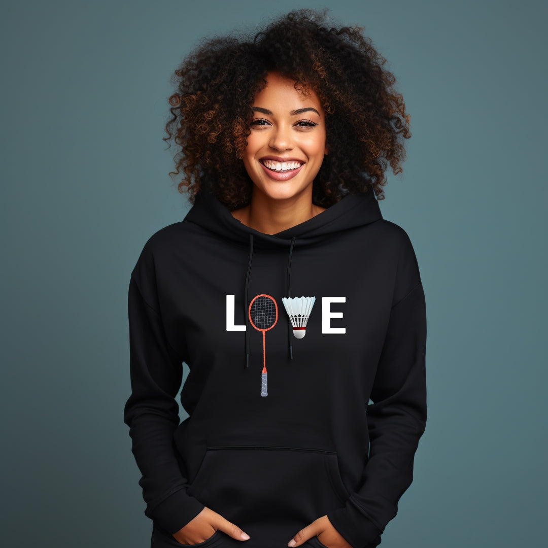 Unisex Love Badminton Hoodie - The Shophaul Designs