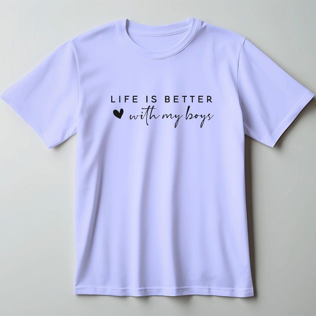 Life is Better with My Boys Mom T-Shirt - The Shophaul Designs