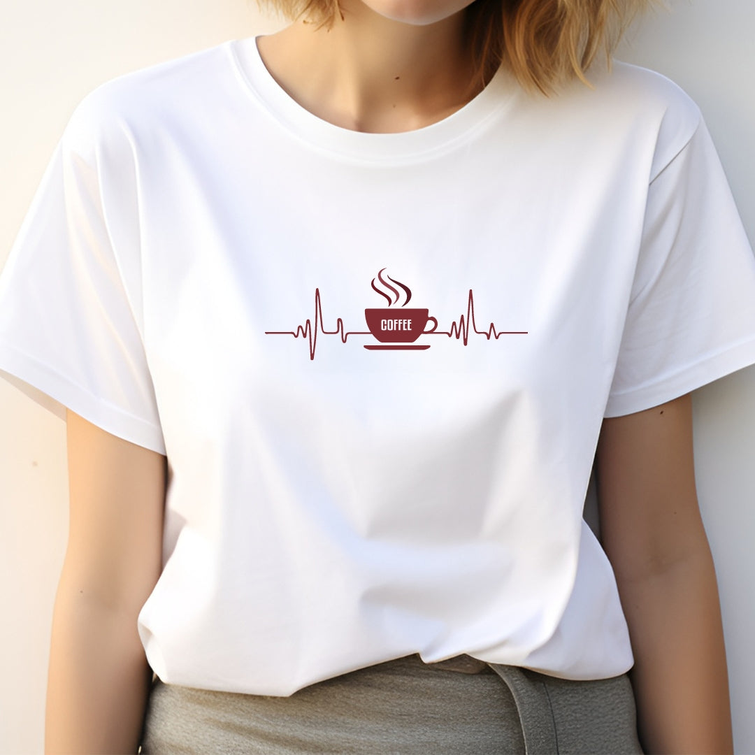 Coffee Heartbeat T-Shirt - The Shophaul Designs