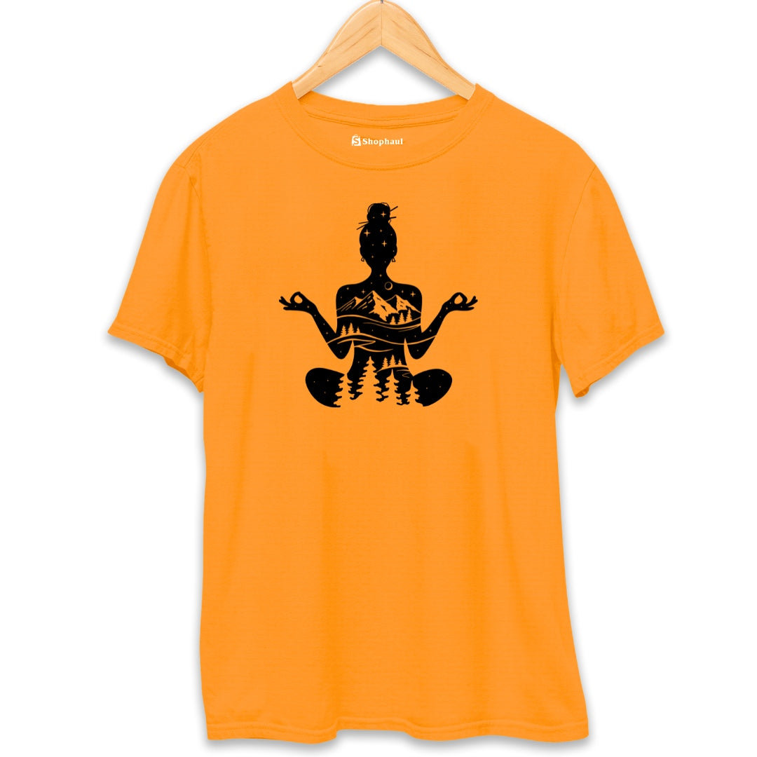 Star Yoga T-Shirt  Orange-XXL