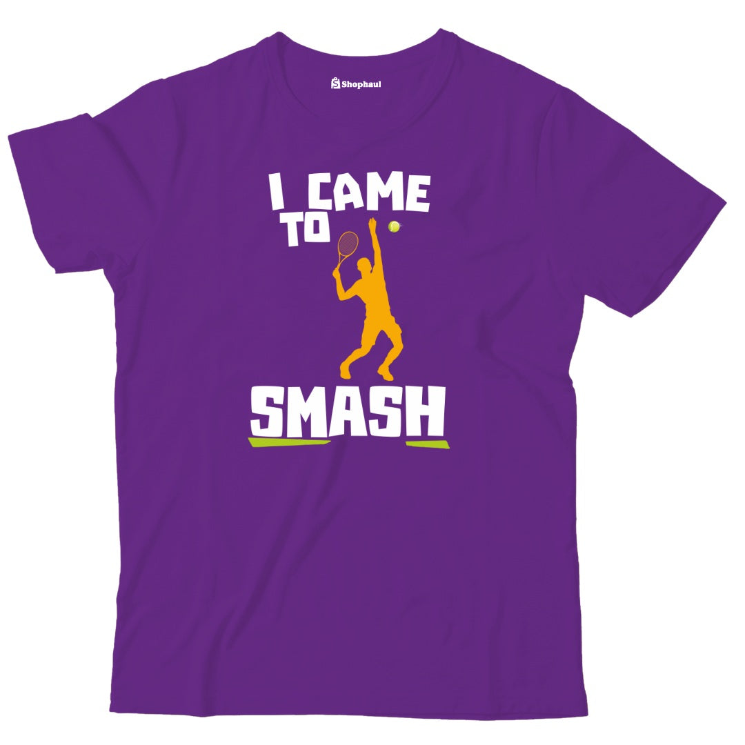 Kids I Came to Smash Tennis T-Shirt  Purple-13Yrs