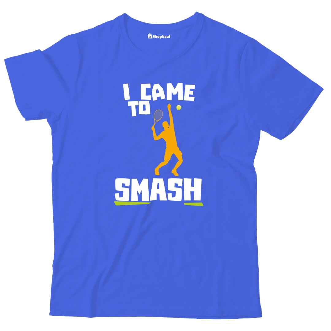 Kids I Came to Smash Tennis T-Shirt  Royal-Blue-13Yrs