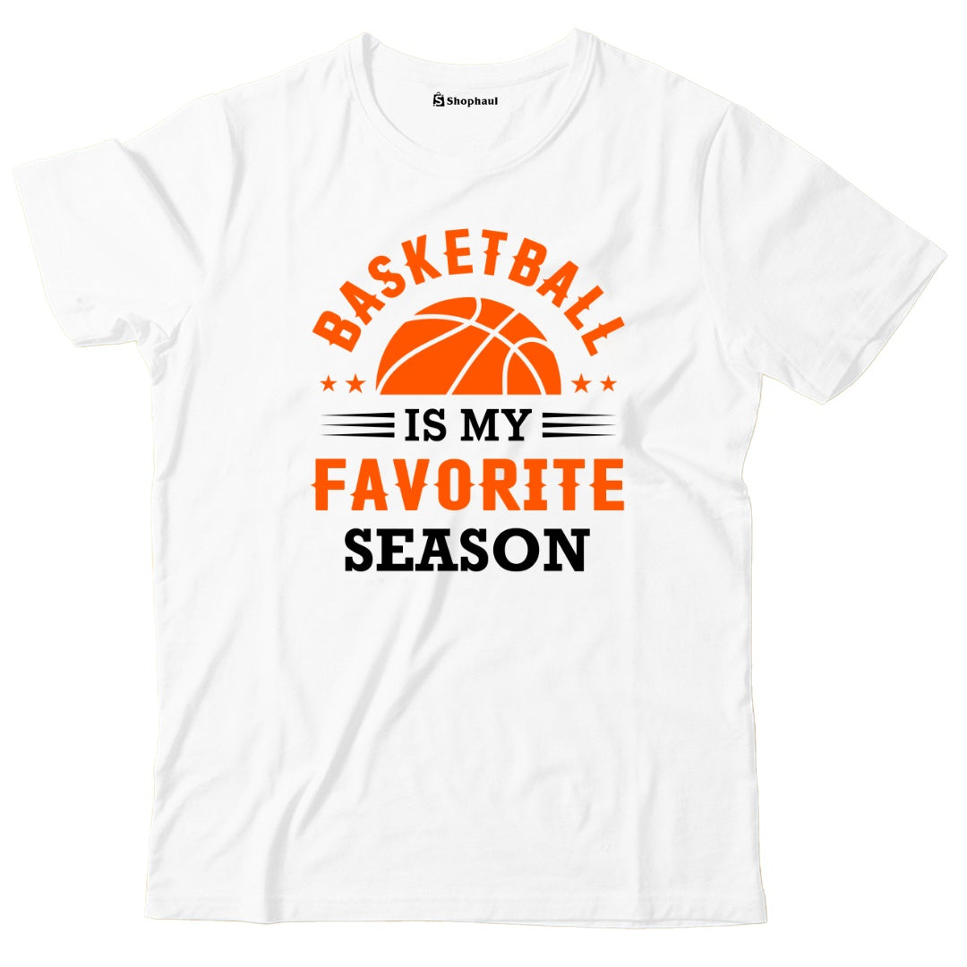 Kids Basketball is my Favorite Season T-Shirt  White-13Yrs