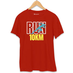 RUN 10KM Running T-Shirt  Brick-Red-XXL