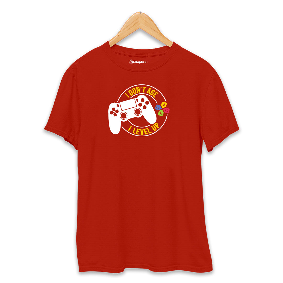 I Don't Age Gaming T-Shirt  Brick-Red-XXL